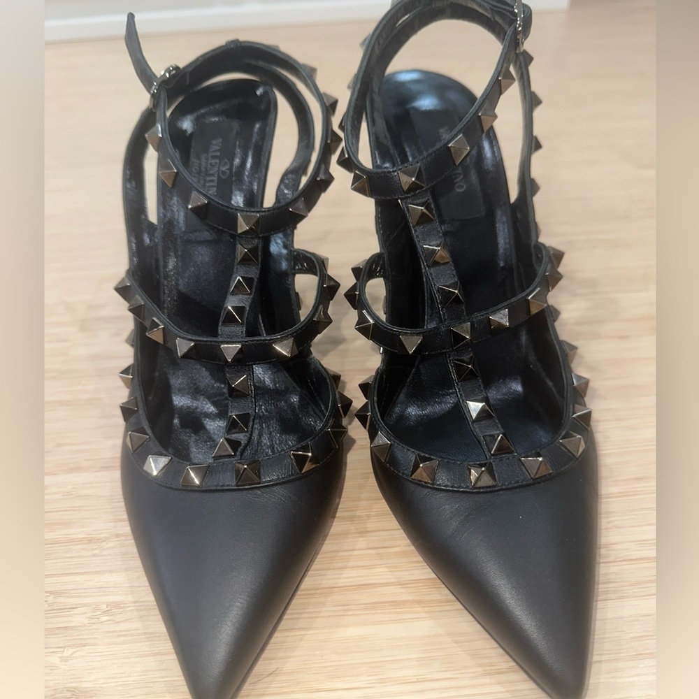 Valentino Black Rockstud Heels